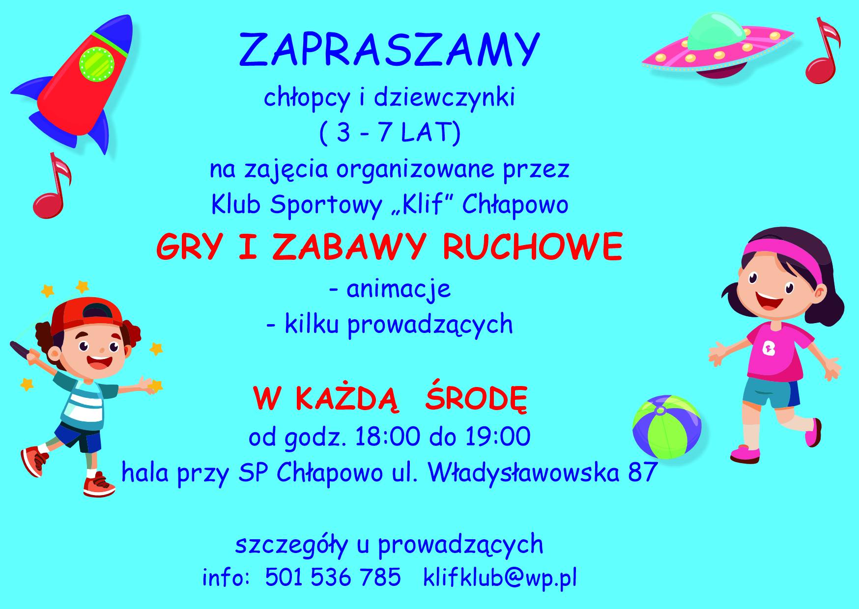 Chłapowo. Gry i zabawy ruchowe dla najmłodszych