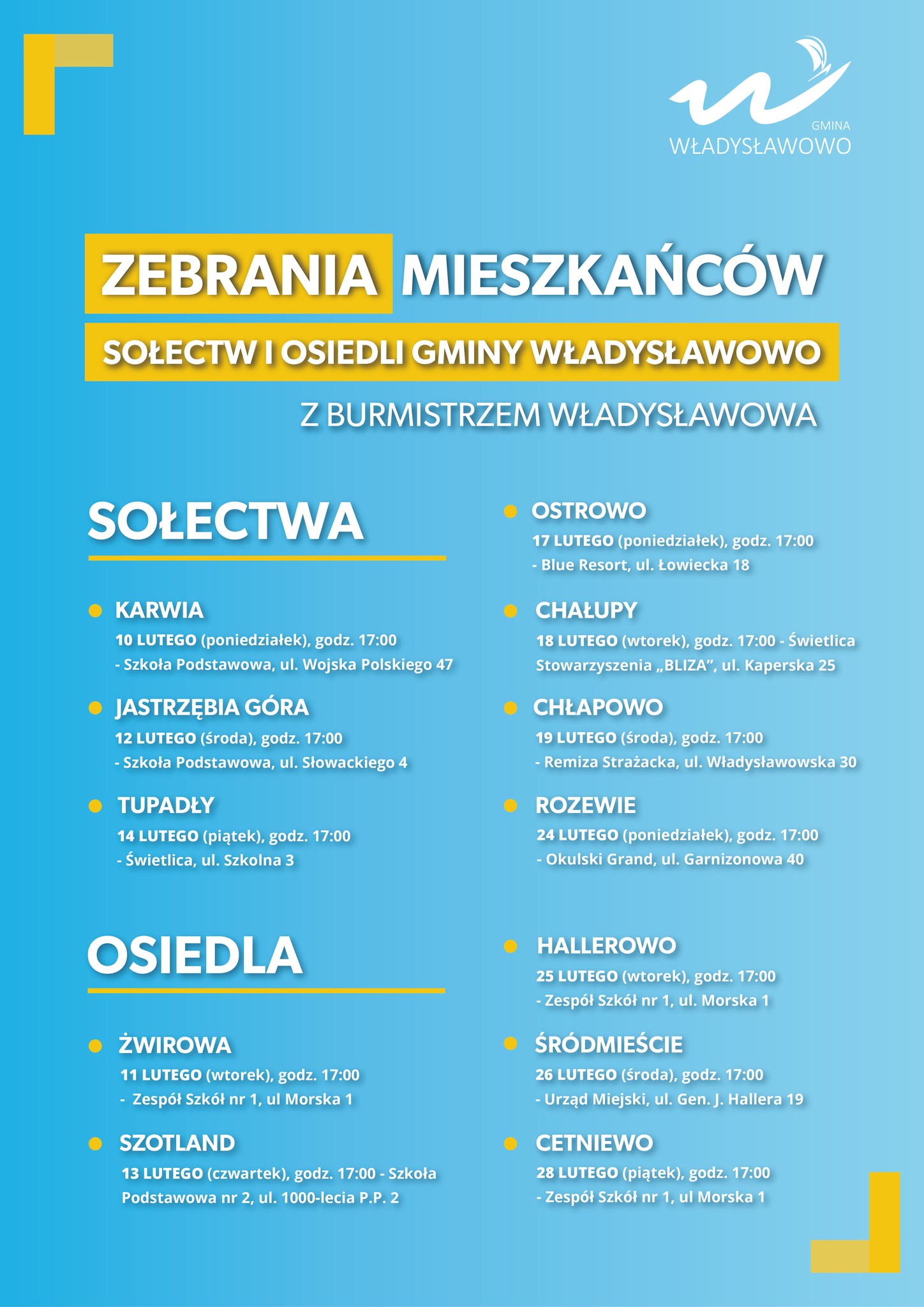 Spotkania burmistrza z mieszkańcami Gminy Władysławowo | 19 lutego